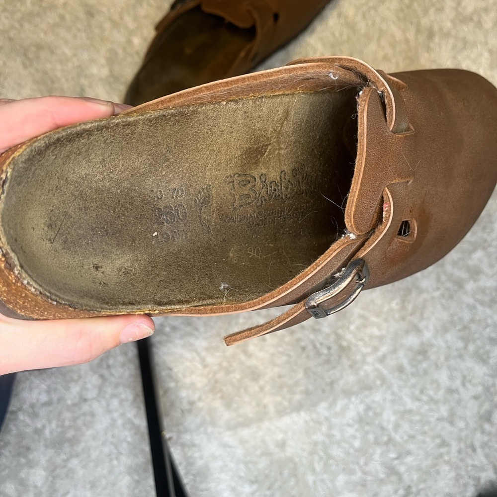 Birkenstock Birki’s Boston Brown Leather Clogs - Picture 4 of 13